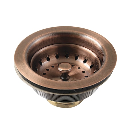 Kingston Brass 312 Inch Stainless Steel Kitchen Sink Basket Strainer, Antique Copper K121BAC